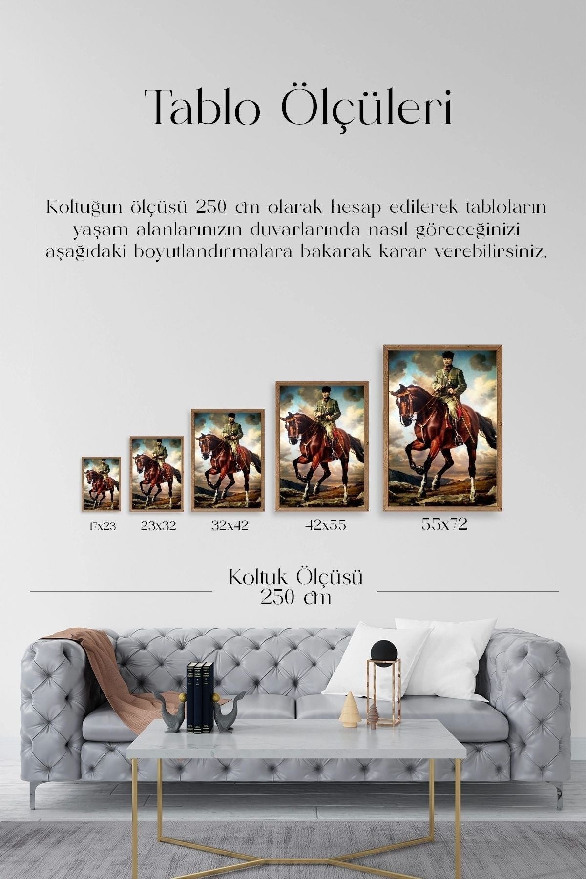 Atatürk Ahşap Çerçeveli Tablo 50 x 70