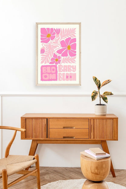 Çiçek Ahşap Çerçeveli Tablo 30 x 42