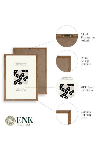 Çiçek Ahşap Çerçeveli Tablo 30 x 42