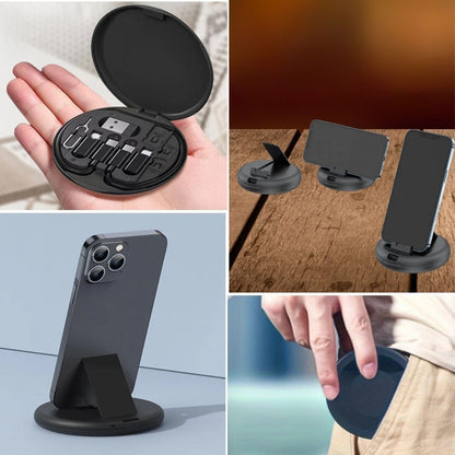 BUFFER® 60w Destekli Kablo Kutusu Seyahat Kablo Seti 5'i 1 arada USB Type-C Şarj Kablosu Seti