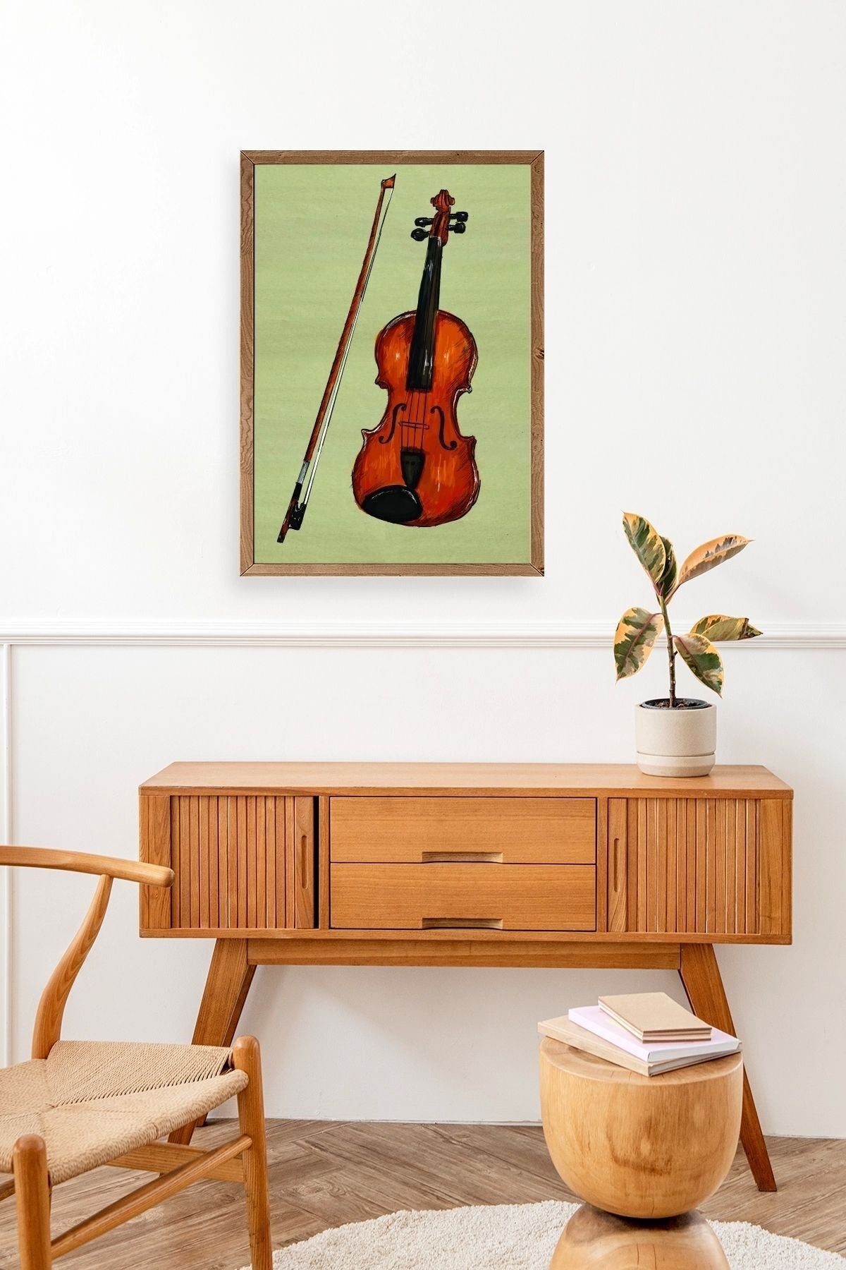 Keman Ahşap Çerçeveli Tablo 23 x 30