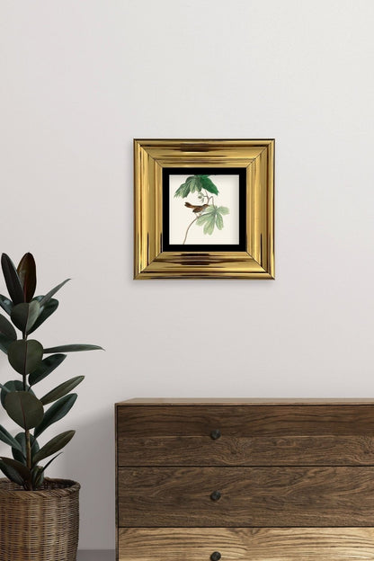 Yapraklar Çerçeveli Taş Tablo 20 cm