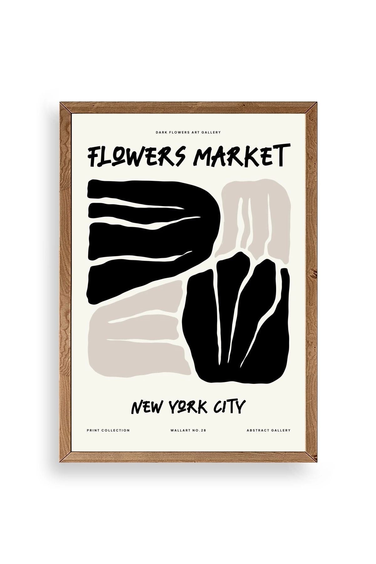 Çiçek Ahşap Çerçeveli Tablo 50 x 70