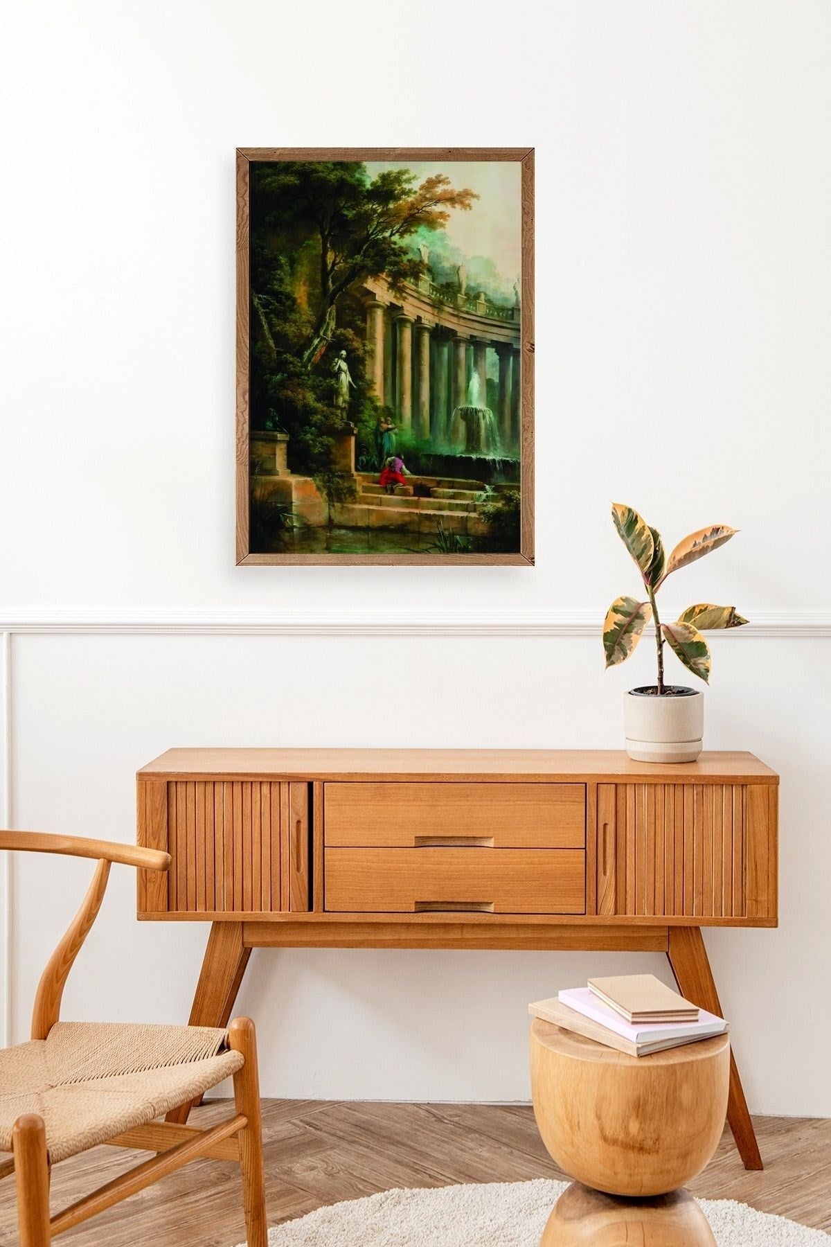 Yapraklar Ahşap Çerçeveli Tablo 50 x 70