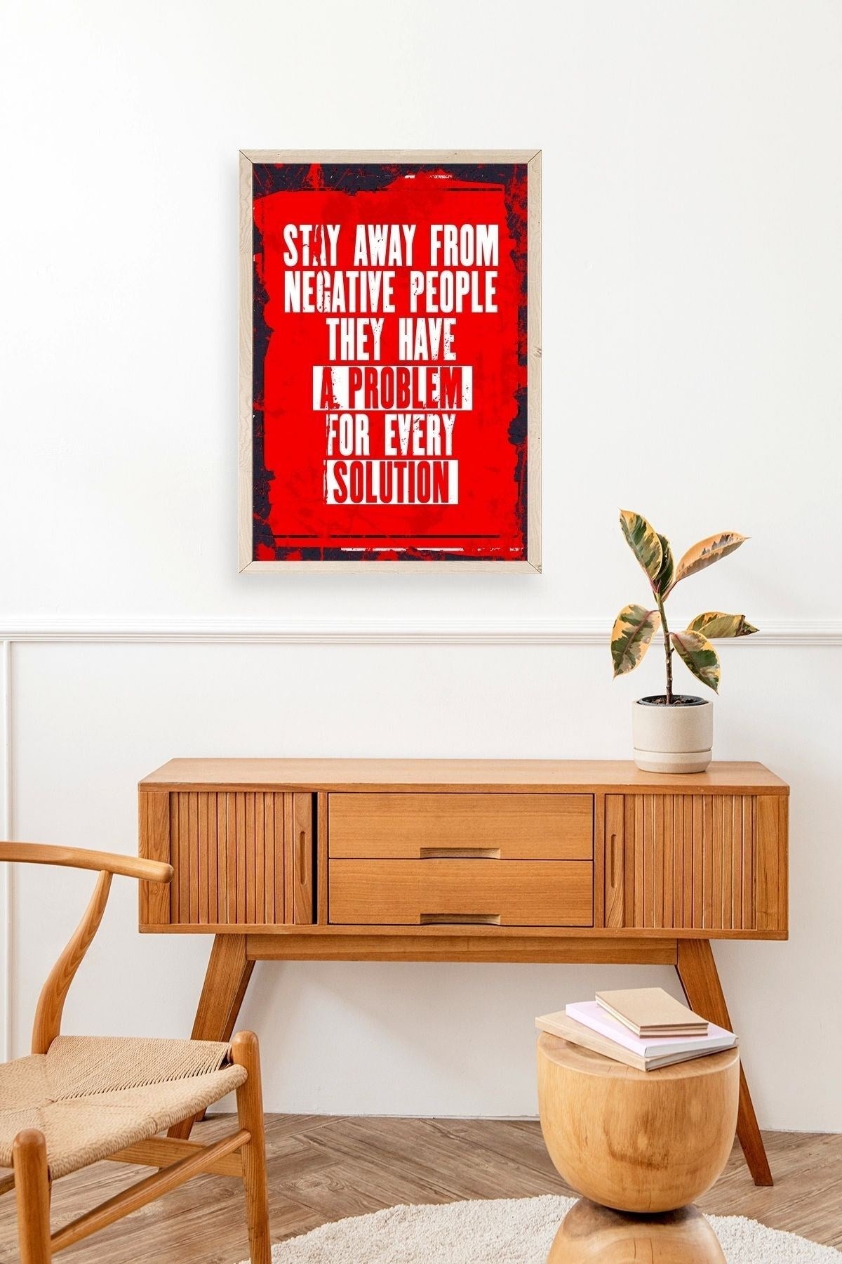 Motto Ahşap Çerçeveli Tablo 50 x 70