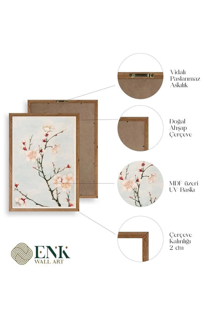 Cherry Blossom Ahşap Çerçeveli Tablo 17 x 23
