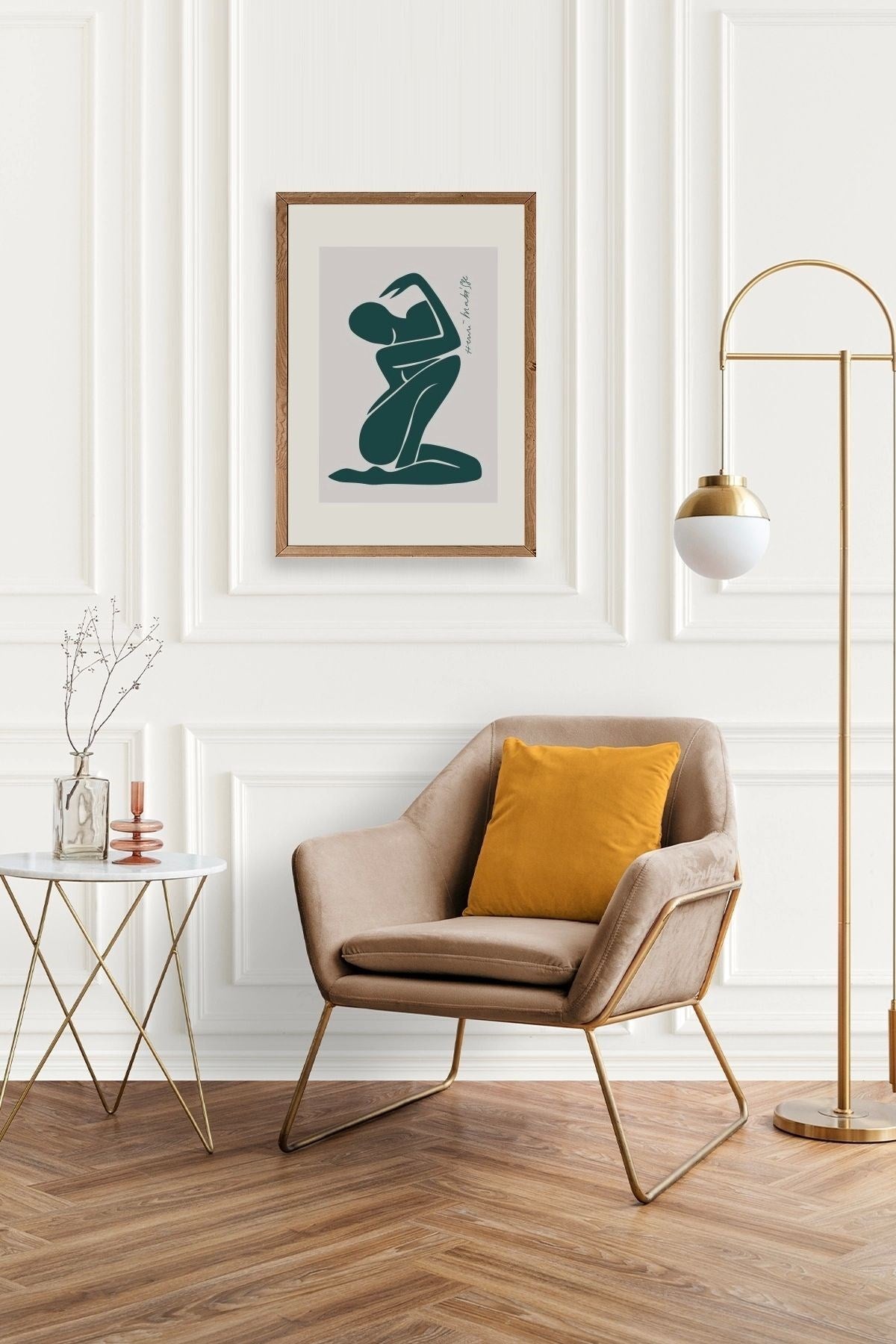 Modern Ahşap Çerçeveli Tablo 17 x 23