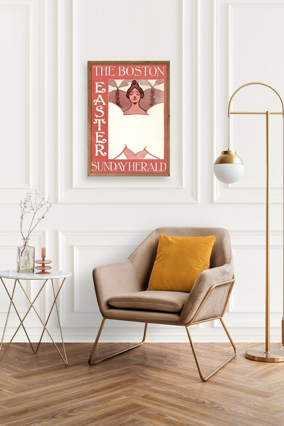 E. Reed Ahşap Çerçeveli Tablo 50 x 70