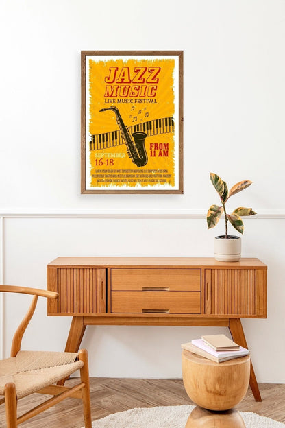 Jazz Ahşap Çerçeveli Tablo 23 x 30