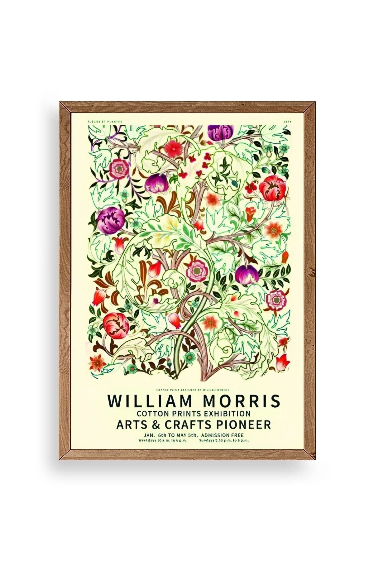 Çiçekler Ahşap Çerçeveli Tablo 17 x 23