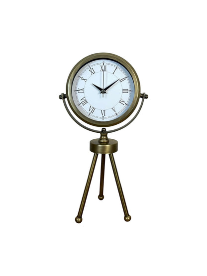 Zentime Eskitme Vintage Üç Ayaklı Masa Saati