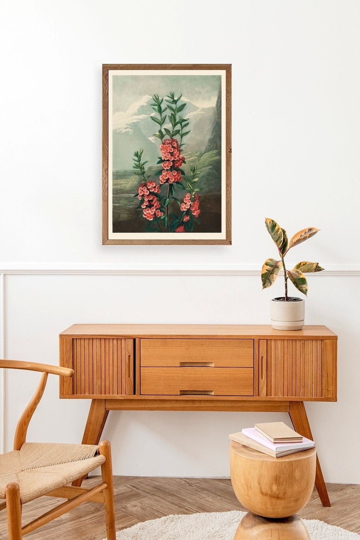 Narrow-Leaved Kalmia Ahşap Çerçeveli Tablo 50 x 70