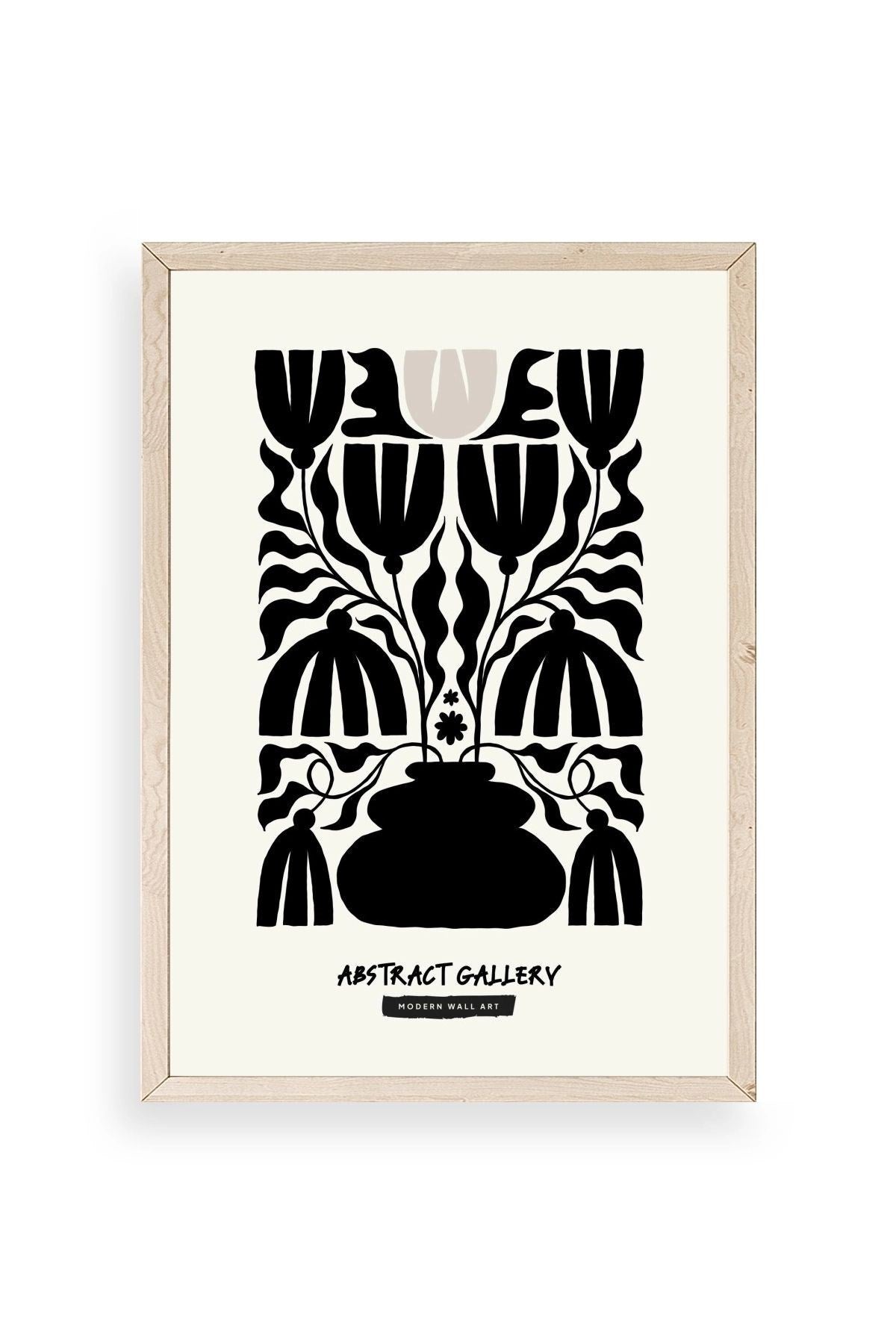 Çiçek Ahşap Çerçeveli Tablo 17 x 23