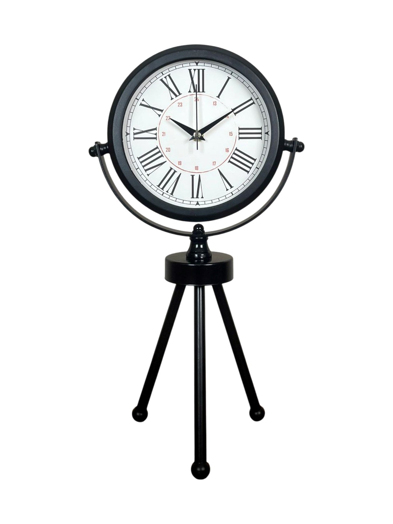 Zentime Siyah Zarif Üç Ayaklı Masa Saati