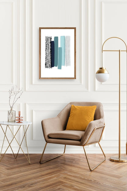 Modern Ahşap Çerçeveli Tablo 23 x 30