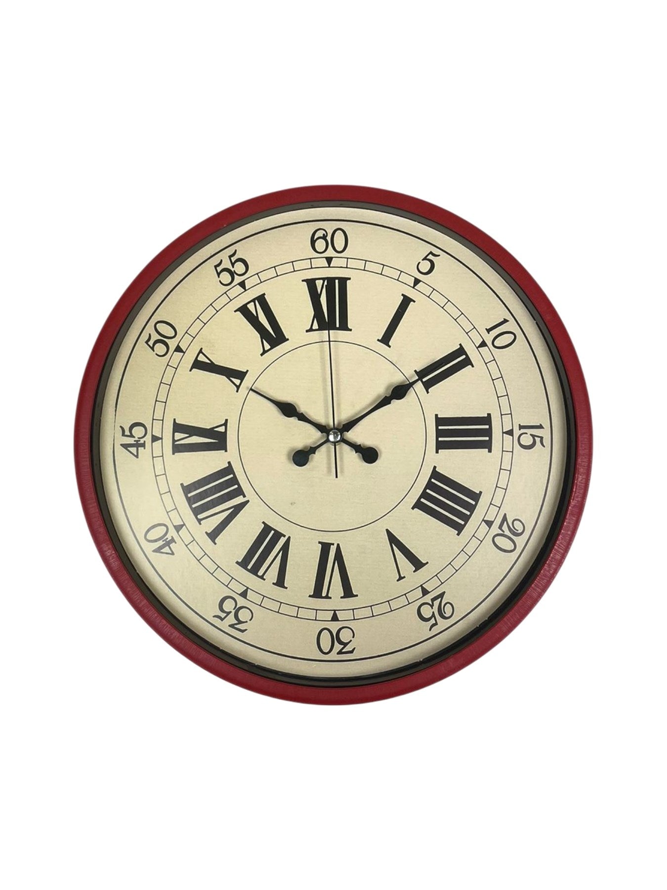 Zentime 36 Cm Kırmızı Dekoratif Duvar Saati