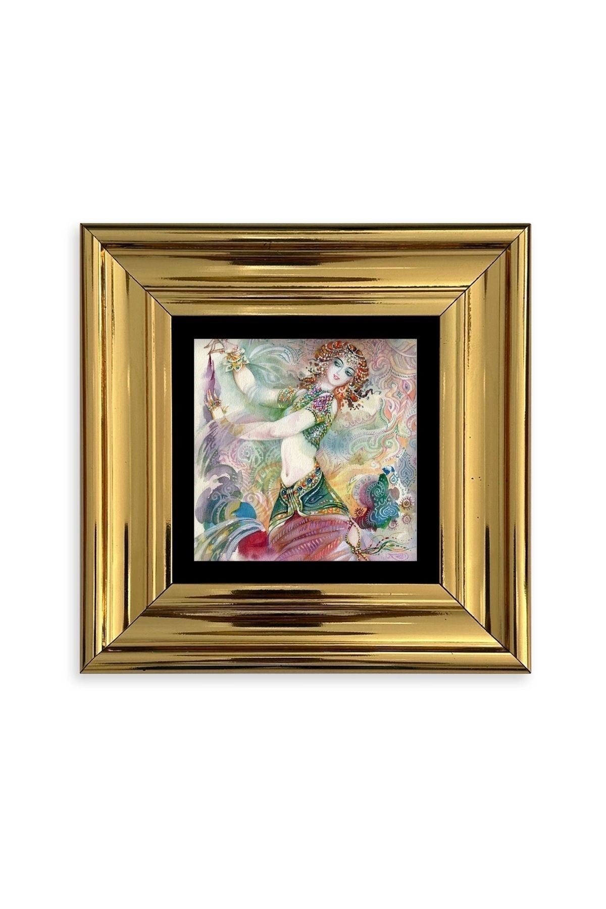 Kadın Çerçeveli Taş Tablo 20 cm