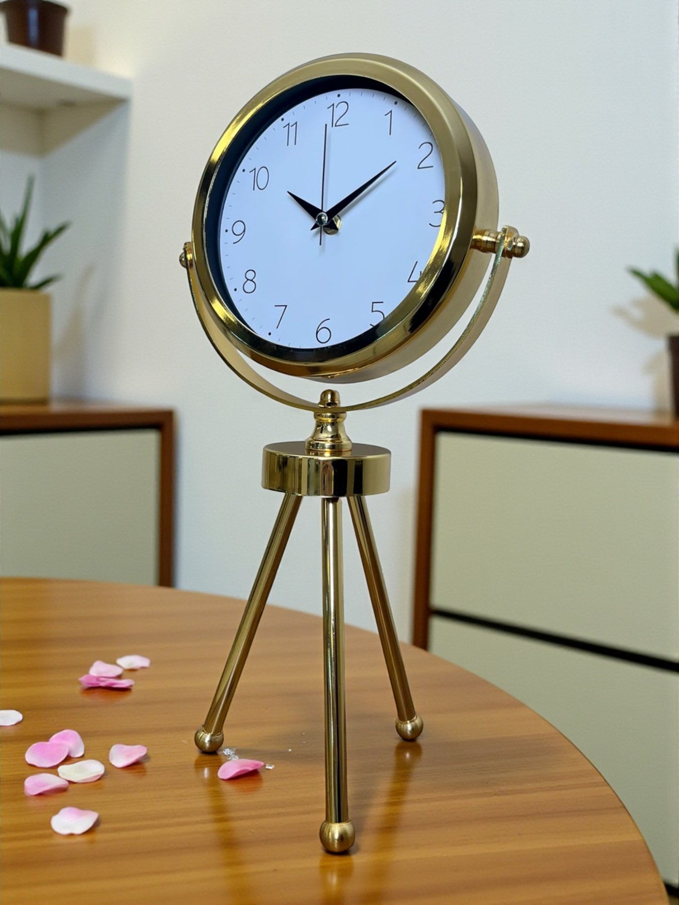 Zentime Gold Lüks Üç Ayaklı Masa Saati