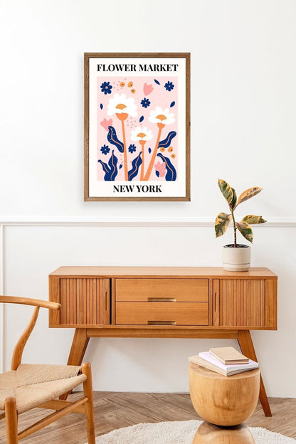 Çiçek Ahşap Çerçeveli Tablo 23 x 30