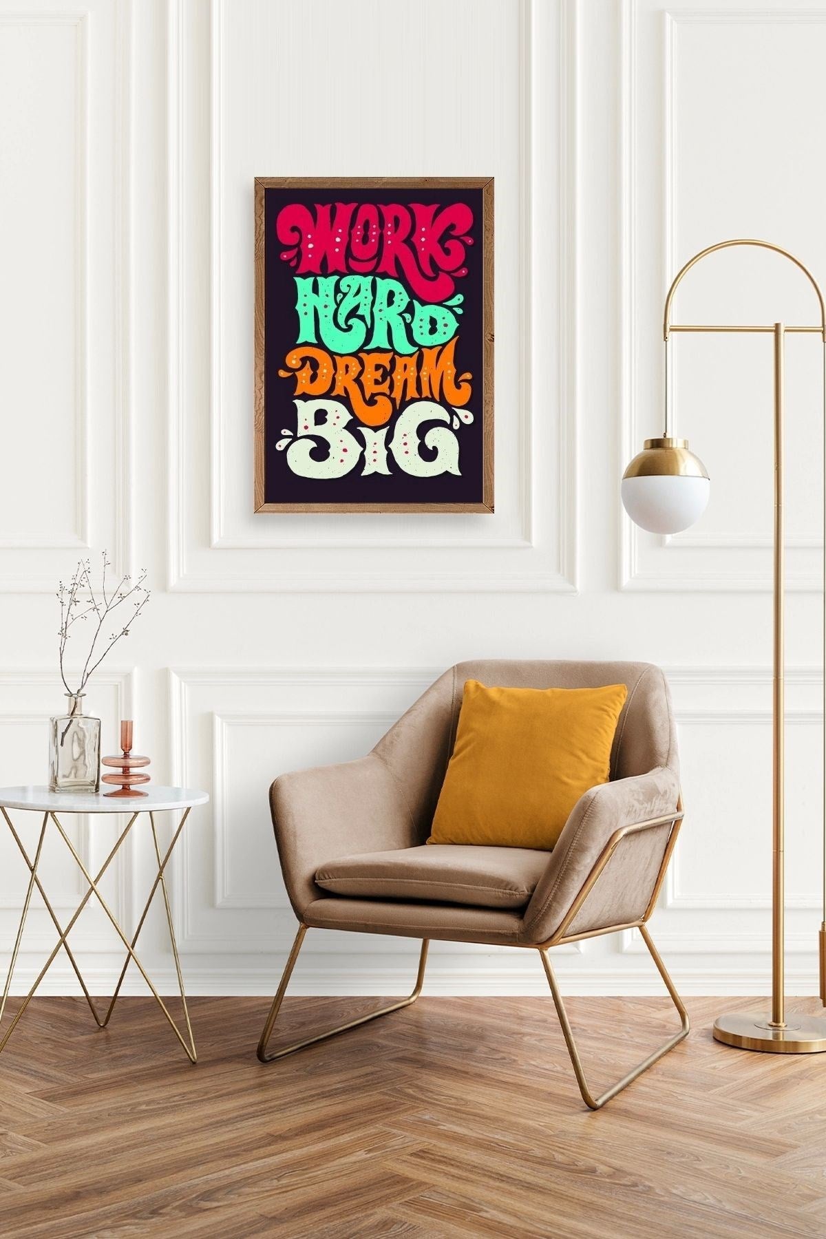 Motto Ahşap Çerçeveli Tablo 17 x 23