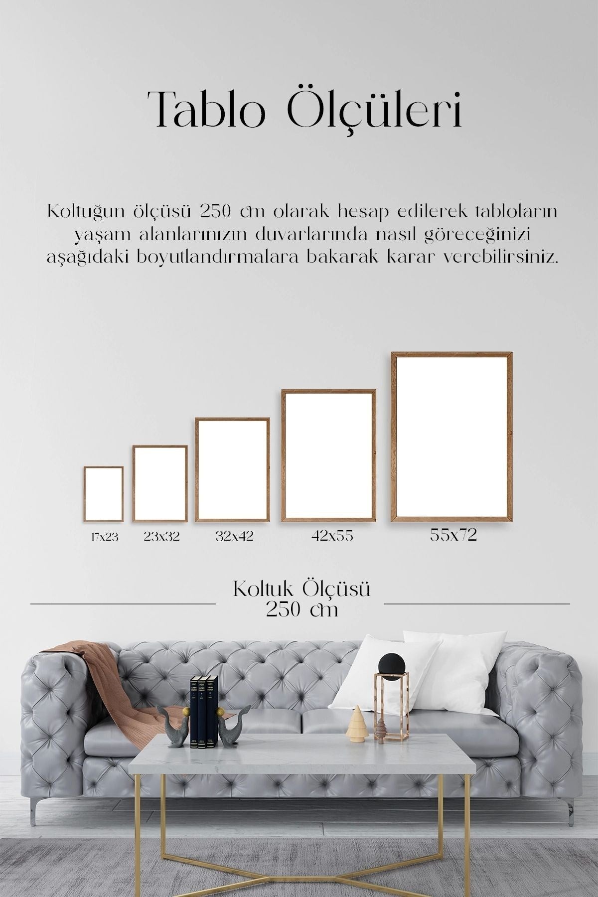 Düşündüren Çiçekli Üçlü Ahşap Çerçeveli Tablo 23 x 30