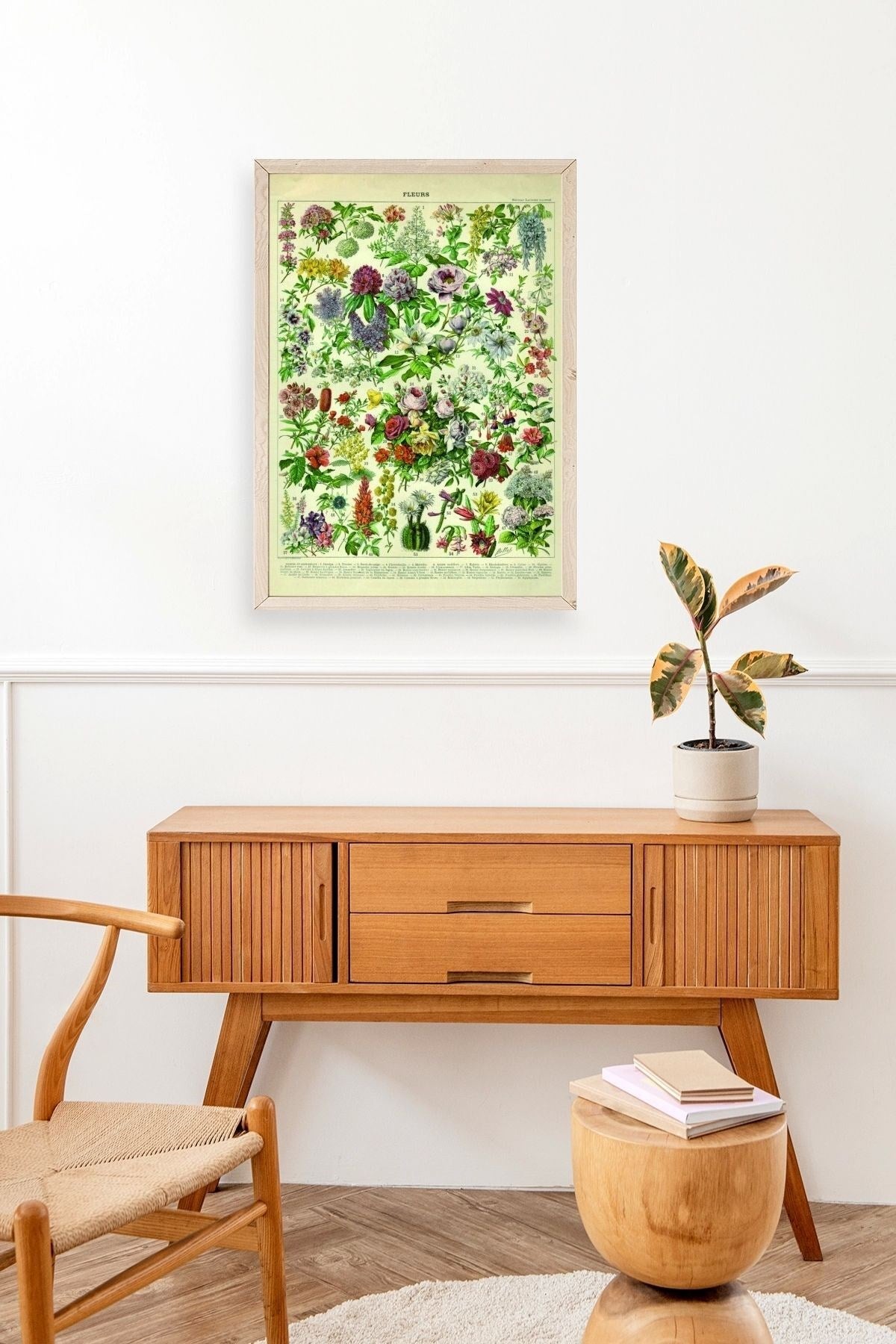 Çiçekler Ahşap Çerçeveli Tablo 30 x 42