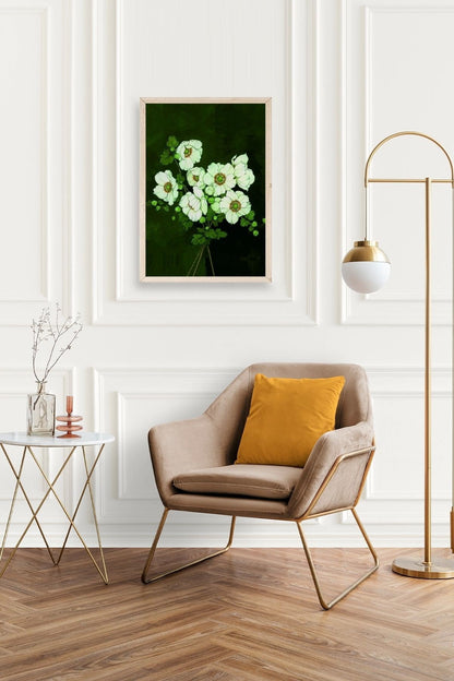 Çiçekler Ahşap Çerçeveli Tablo 30 x 42