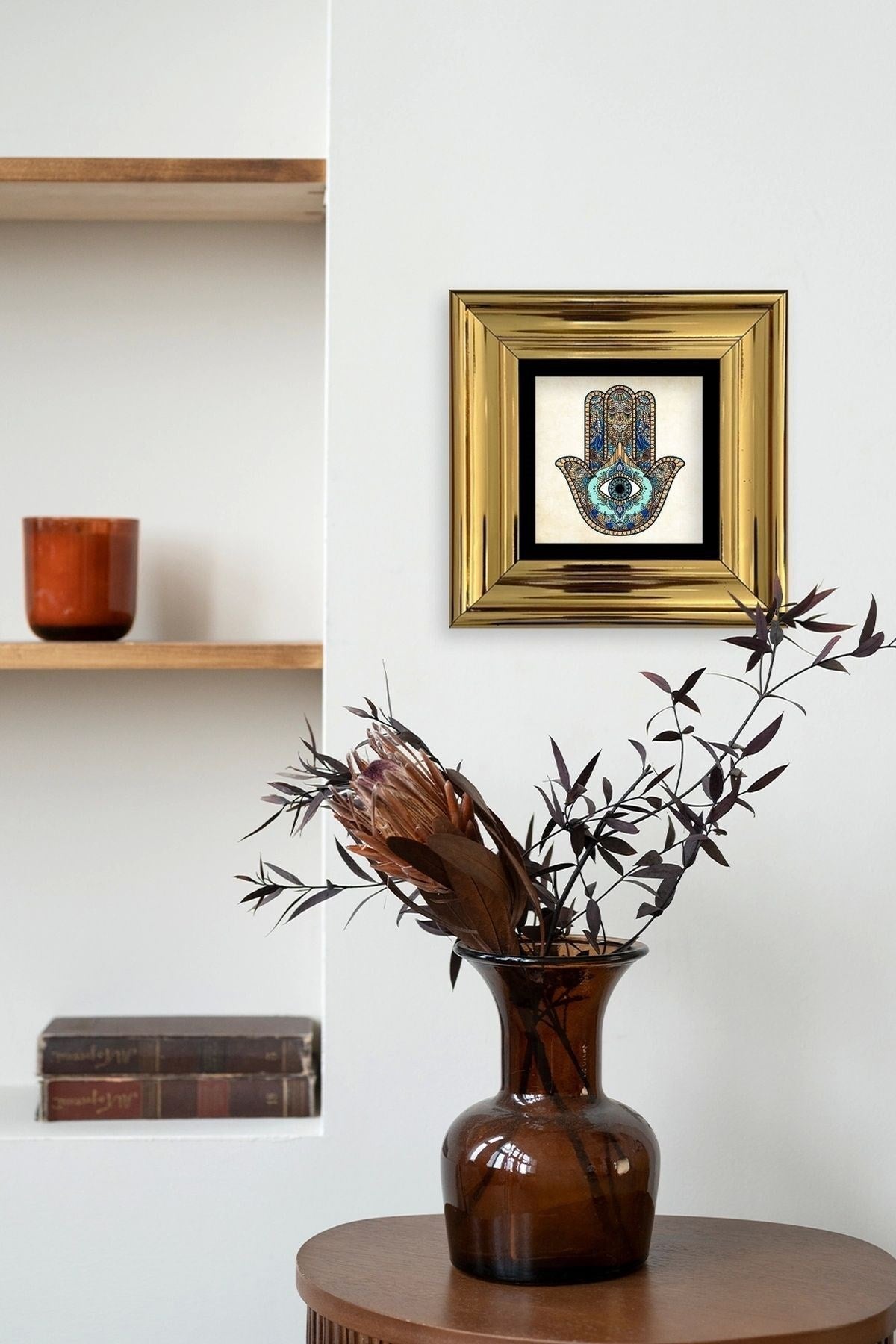 Fatma Ana Eli Çerçeveli Taş Tablo 20 cm