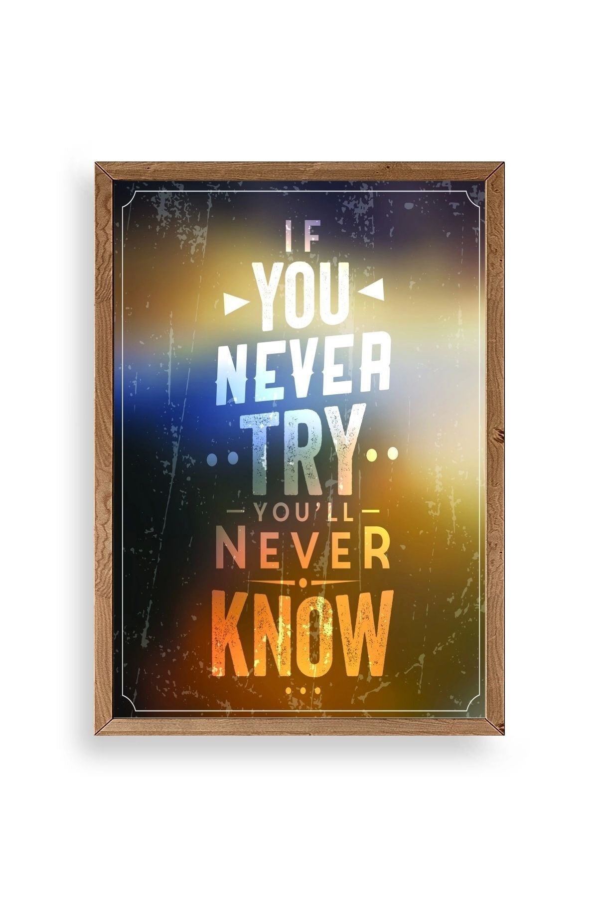 Motto Ahşap Çerçeveli Tablo 17 x 23