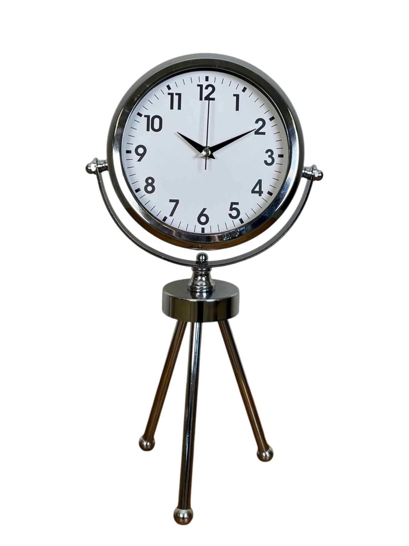 Zentime Krom Şık Üç Ayaklı Masa Saati