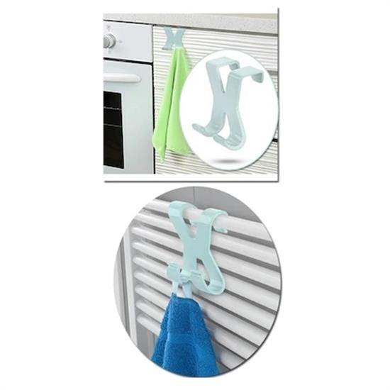 BUFFER® Mutfak Banyo Dolap Kapağına Takılan Meta Havlu Askılığı Aparatı