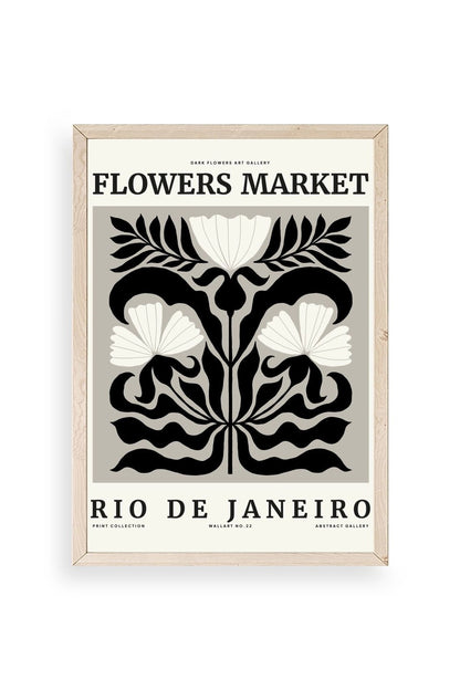 Çiçek Ahşap Çerçeveli Tablo 17 x 23