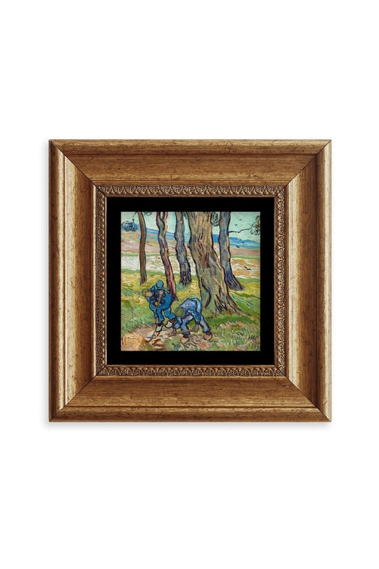 Van Gogh Çerçeveli Taş Tablo 20 cm