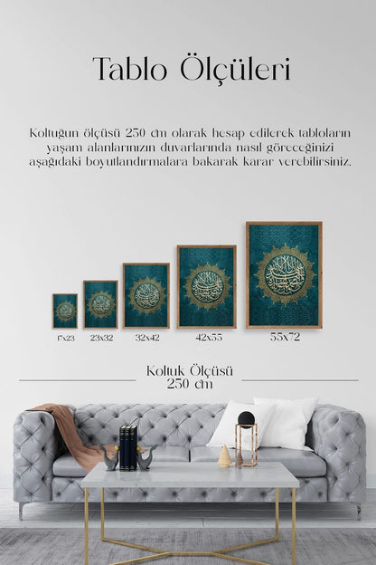 Hat Yazısı Ahşap Çerçeveli Tablo 23 x 30
