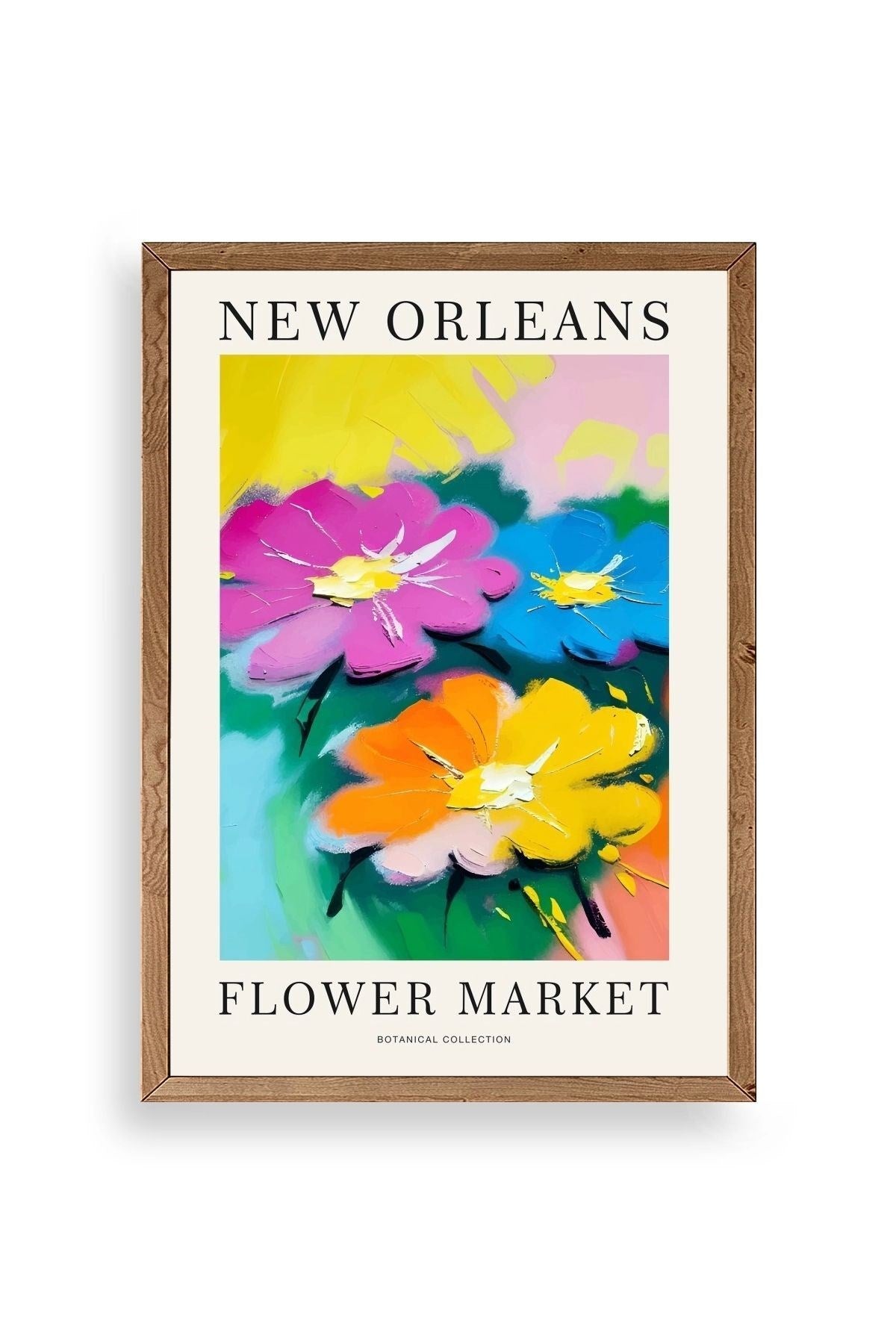 Çiçek Ahşap Çerçeveli Tablo 30 x 42