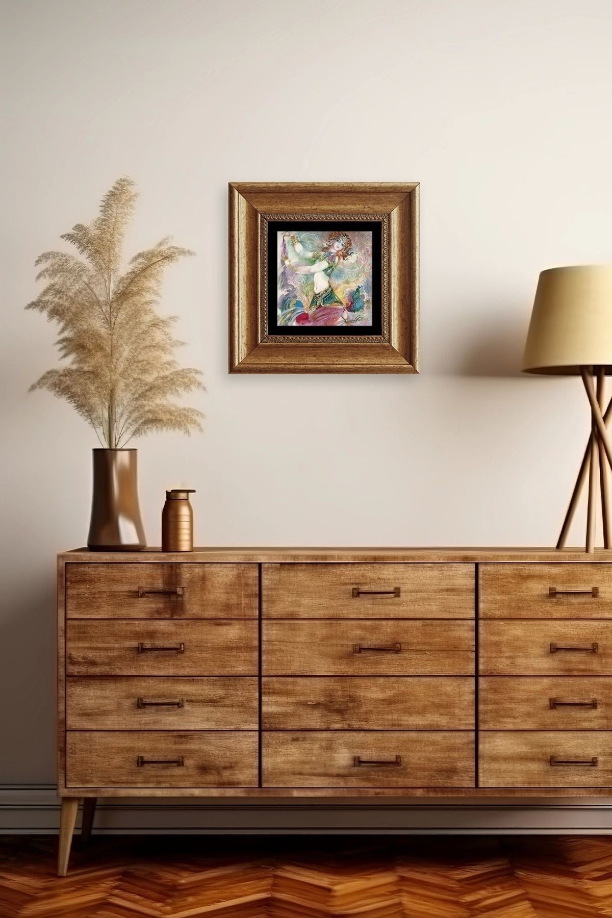 Kadın Çerçeveli Taş Tablo 20 cm