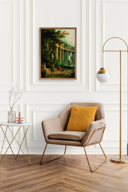 Yapraklar Ahşap Çerçeveli Tablo 23 x 30