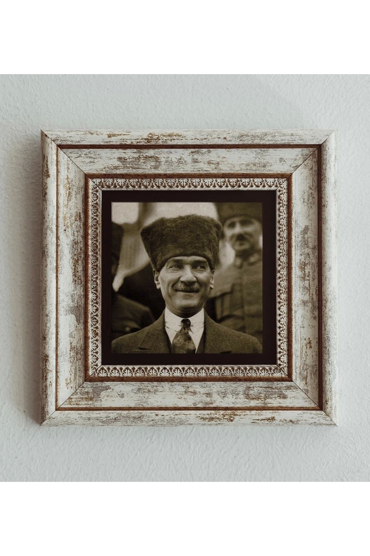 Atatürk Çerçeveli Taş Tablo , Çerçeveli Taş Duvar Dekoru 20 cm