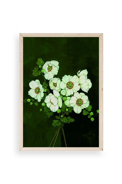 Çiçekler Ahşap Çerçeveli Tablo 23 x 30