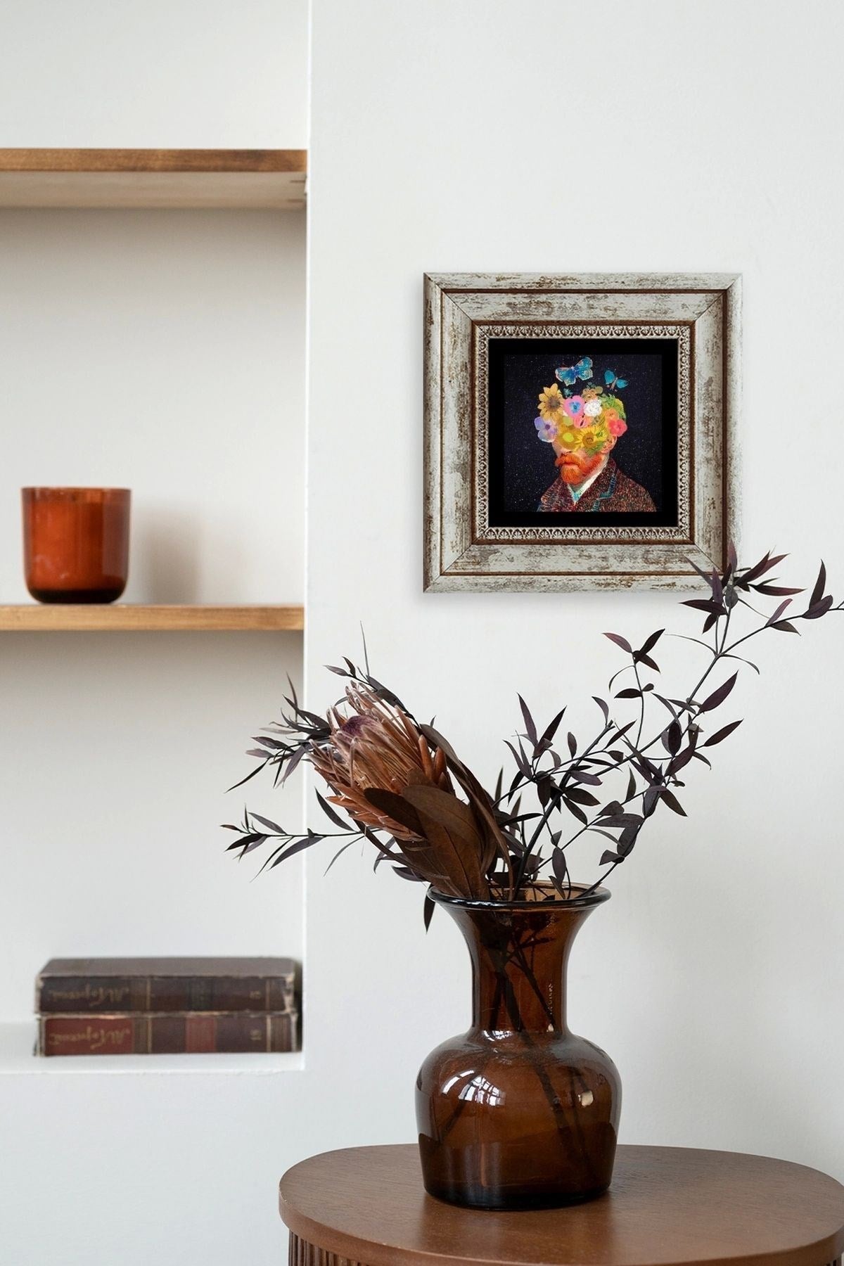 Van Gogh Çerçeveli Taş Tablo 20 cm