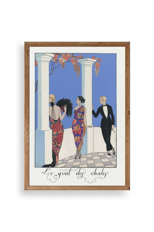 George Barbier Ahşap Çerçeveli Tablo 30 x 42