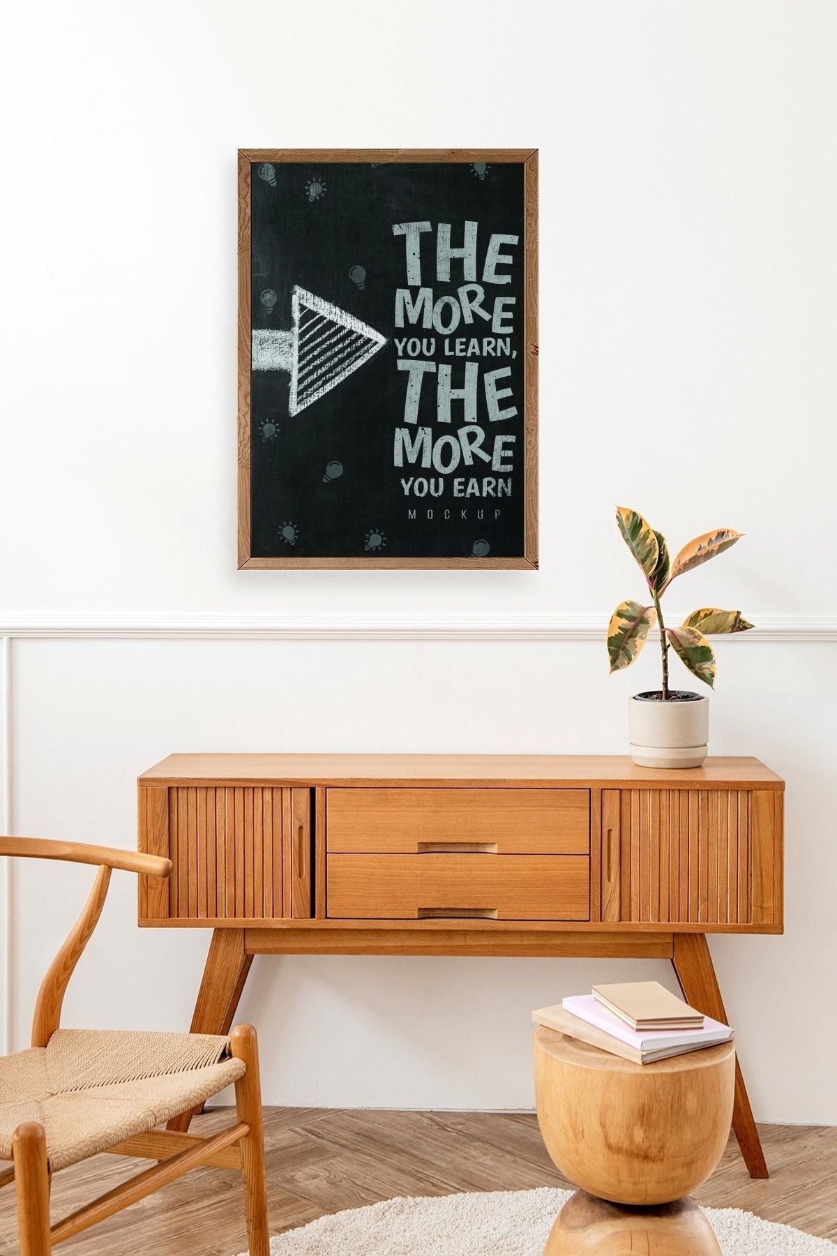 Motto Ahşap Çerçeveli Tablo 23 x 30