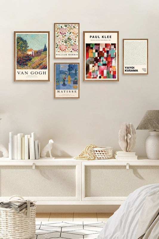 Ünlü Tablo Seti 5'li Tablo 30 x 40