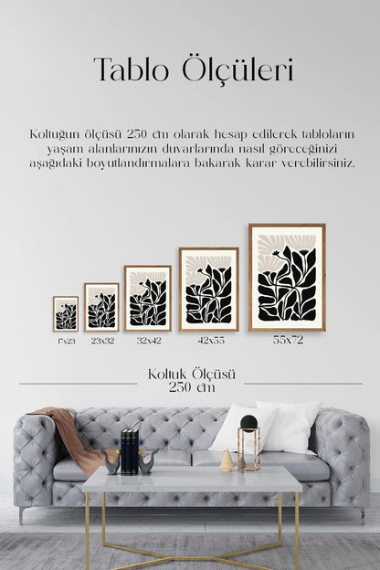Çiçek Ahşap Çerçeveli Tablo 30 x 42