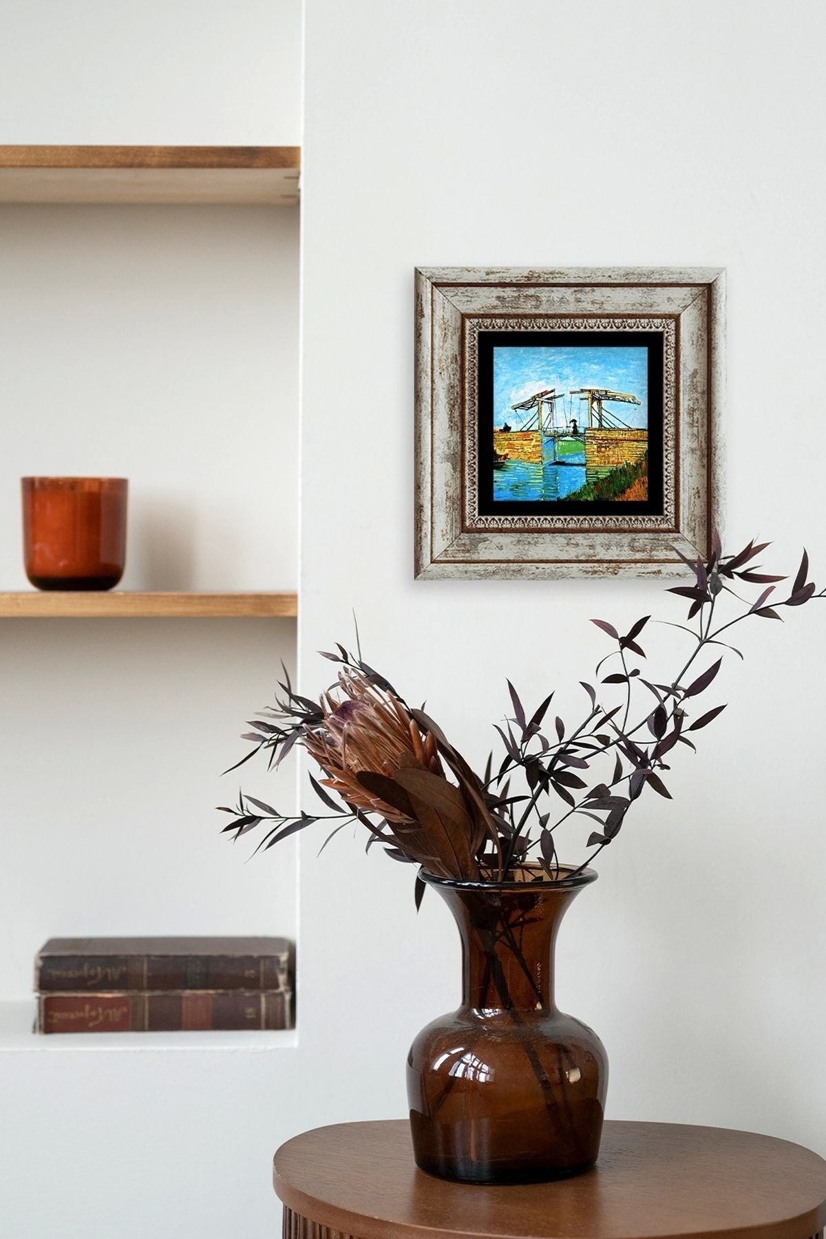 Van Gogh Çerçeveli Taş Tablo 20 cm