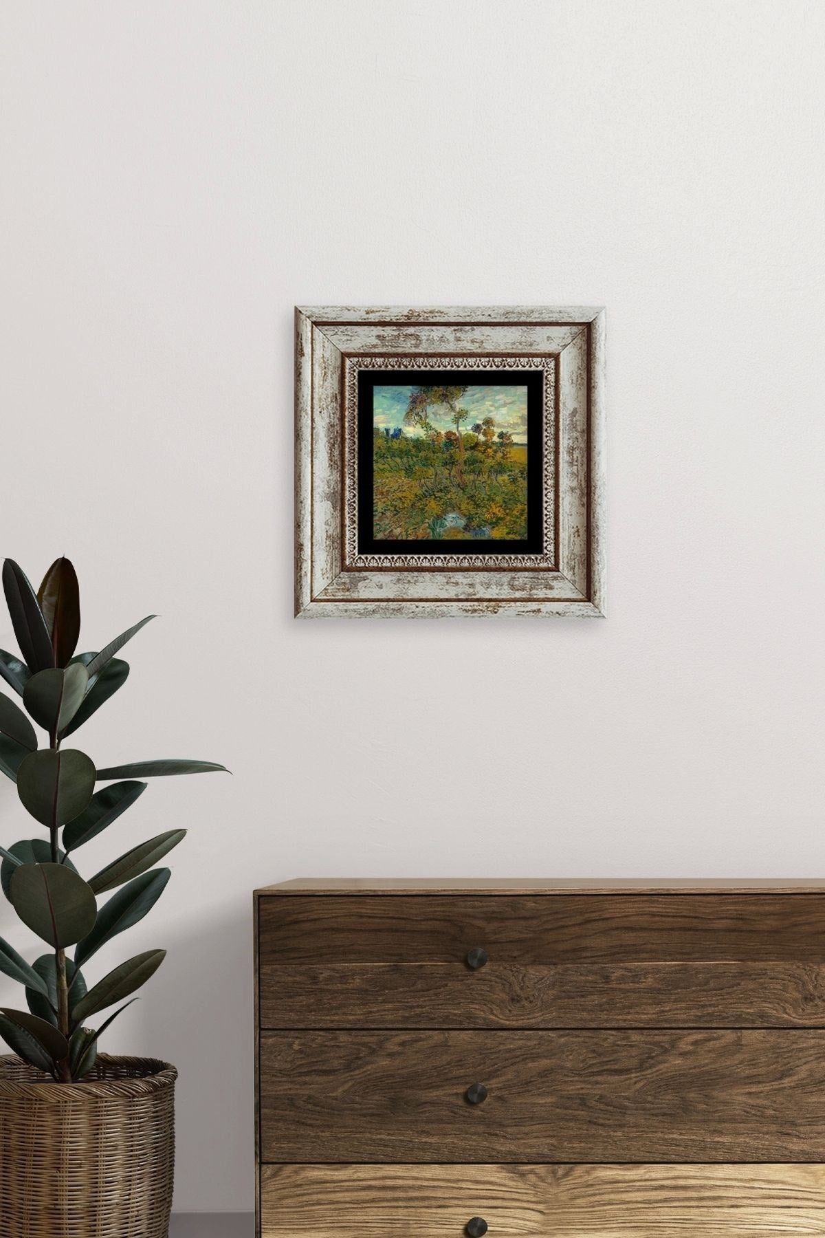 Manzara Çerçeveli Taş Tablo 20 cm