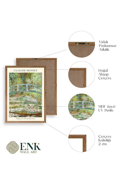 Claude Monet Ahşap Çerçeveli Tablo 50 x 70