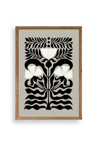 Çiçek Ahşap Çerçeveli Tablo 23 x 30