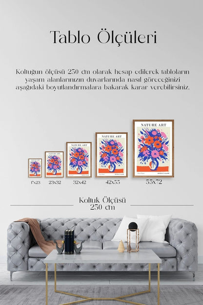 Çiçek Ahşap Çerçeveli Tablo 23 x 30