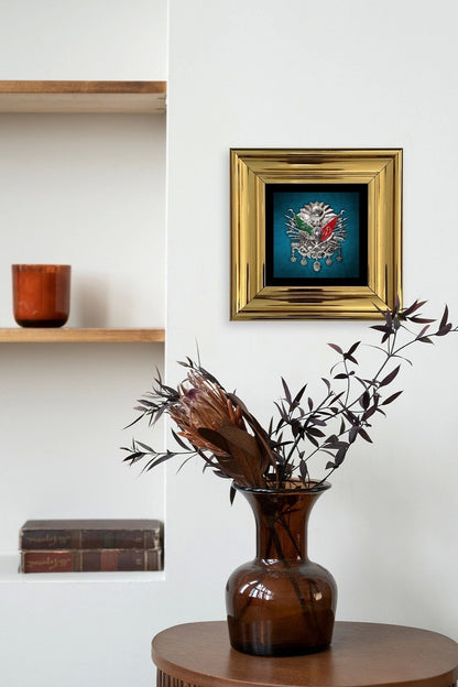 Osmanlı Tuğrası Çerçeveli Taş Tablo 20 cm